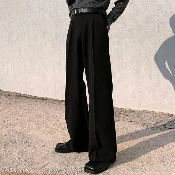 High-waisted Wide-leg Drape Pants Cheap - Image 3