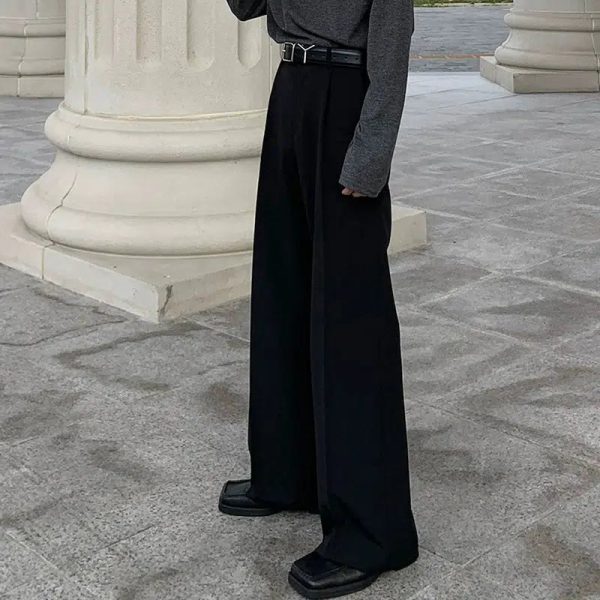 High-waisted Wide-leg Drape Pants Cheap - Image 4