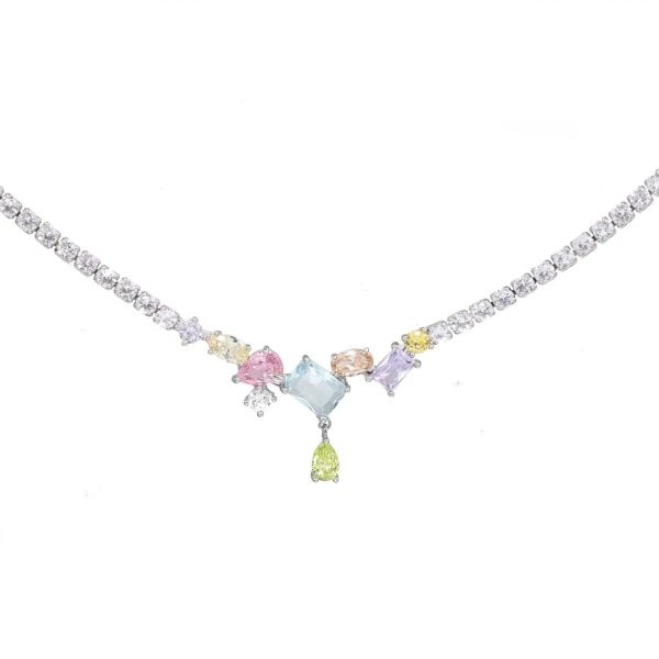 Colored Zircon Necklace Hot on Sale - Image 2