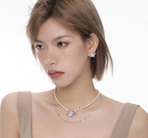 Zircon Pearl Earrings on Sale - Image 3