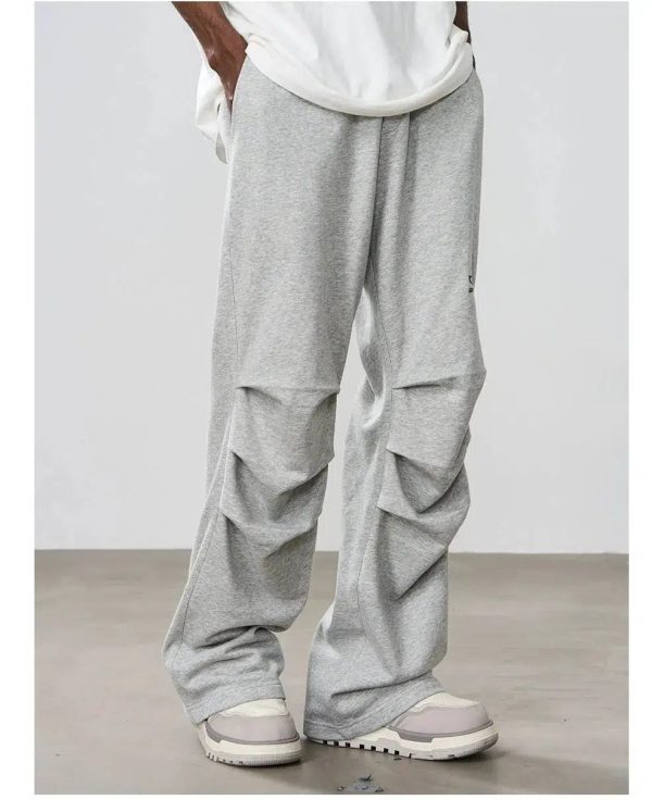 Embroidery Stacked Pants with Side Pockets Online Hot Sale - Image 4