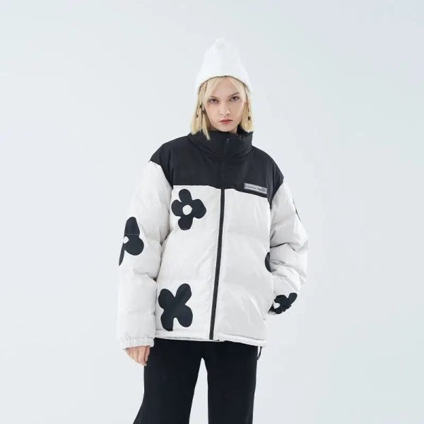 Floral Print Stand Collar Jacket Online Hot Sale
