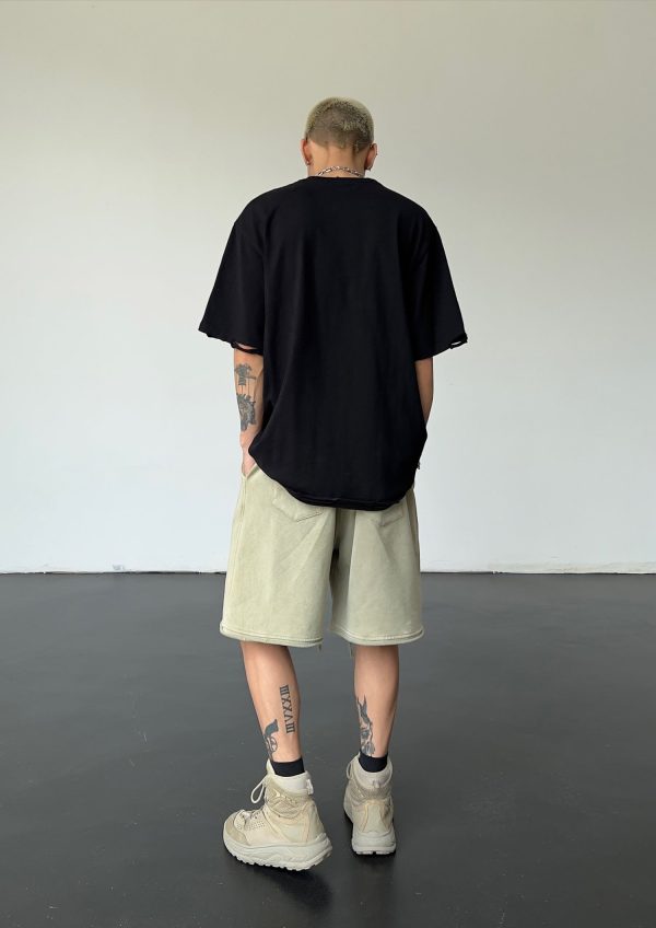 Washed Drawstring Shorts Cheap - Image 5