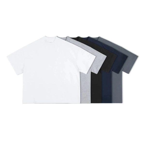 Half High Neck Drop Shoulder T-shirt Cheap