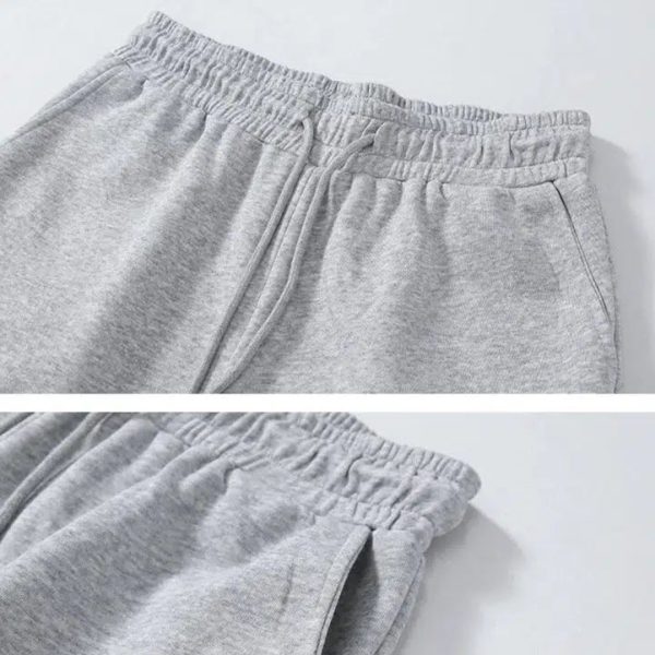 Gray Wide-leg Cargo Sweatpants For Sale - Image 5