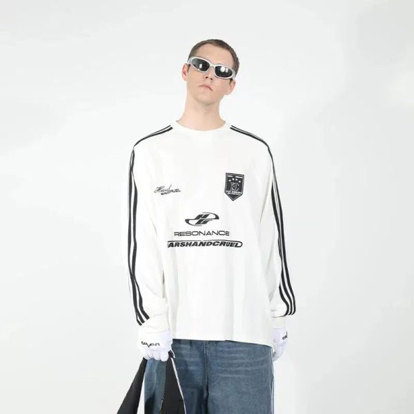 Sports Stitching Embroidery Round Neck Shirt For Sale