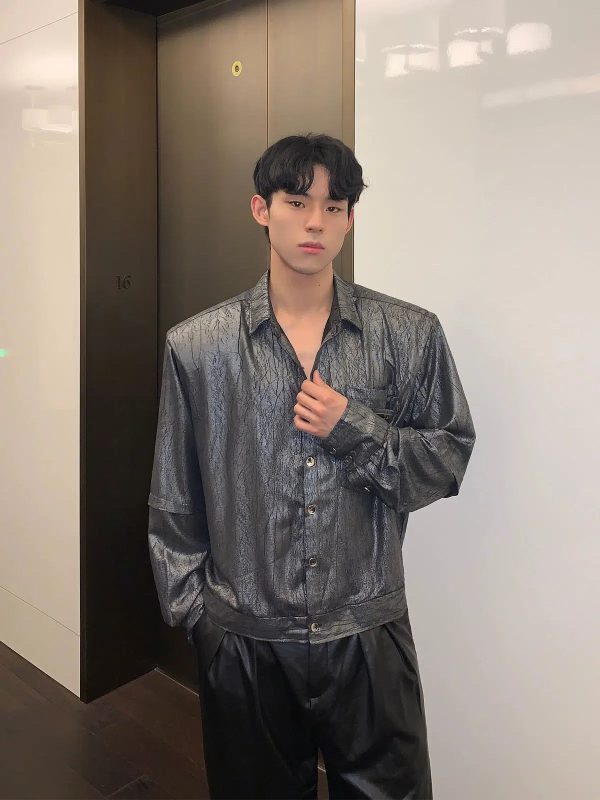 Sleek Button-Up Pocket Shirt Sale - Image 2