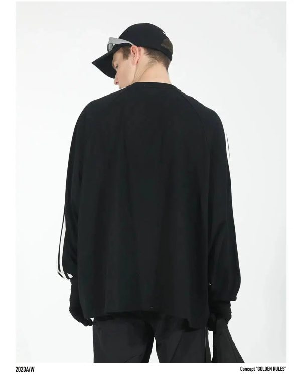 Sports Stitching Embroidery Round Neck Shirt For Sale - Image 4