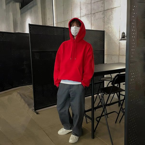 Basic Drawstring Hooded Sweatshirt Sale - Image 5