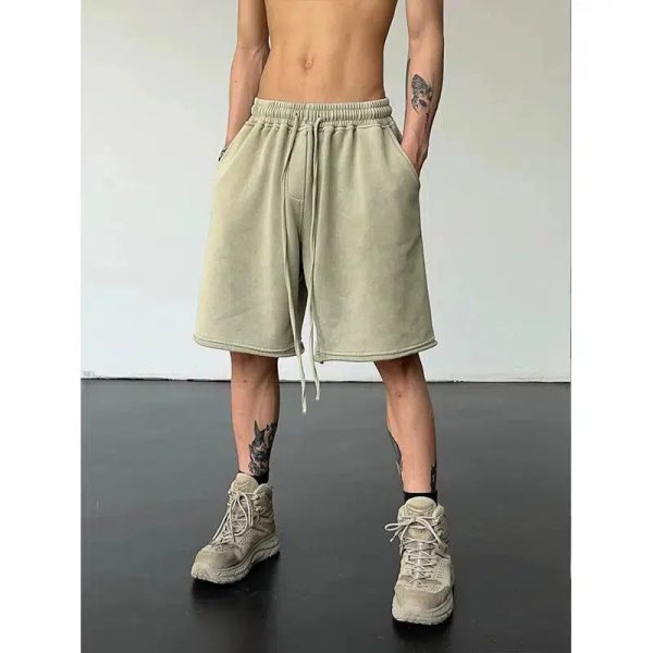 Washed Drawstring Shorts Cheap - Image 2