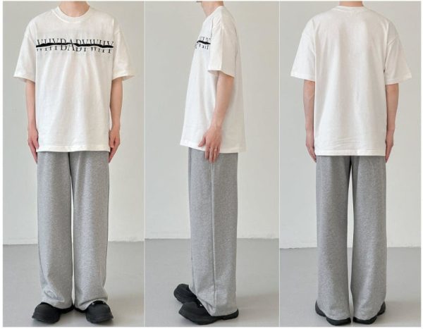 Split Printed Short-sleeved T-shirt Online - Image 4