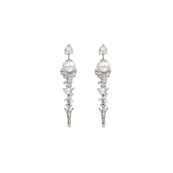 Pearl Tassel Earrings Discount - Image 2