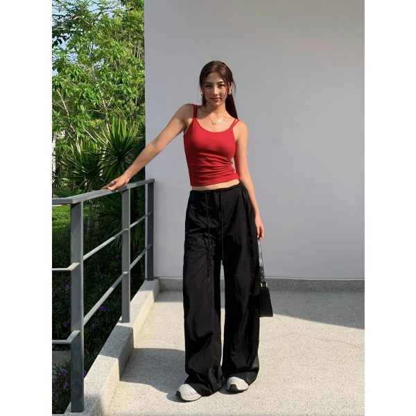 Casual Wide-leg Cargo Pants Online Sale - Image 4