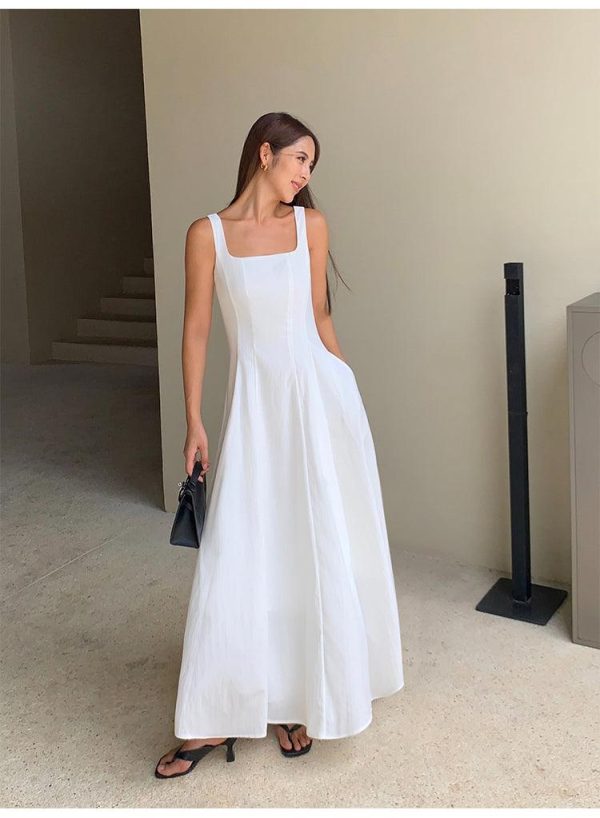 Square Neck A-Line Sundress Online Hot Sale - Image 2