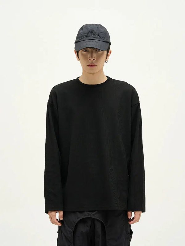 Textured Round Neck Bottoming Shirt Fashion - Image 5