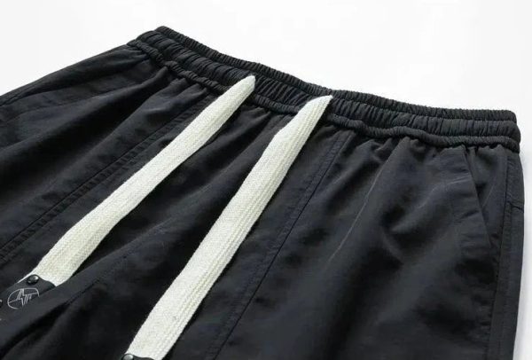 Retro Elastic Waist Drawstring Shorts Online Hot Sale - Image 4