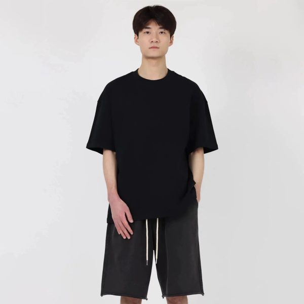 Dropped Shoulders Oversized Solid Color T-shirt Sale - Image 4
