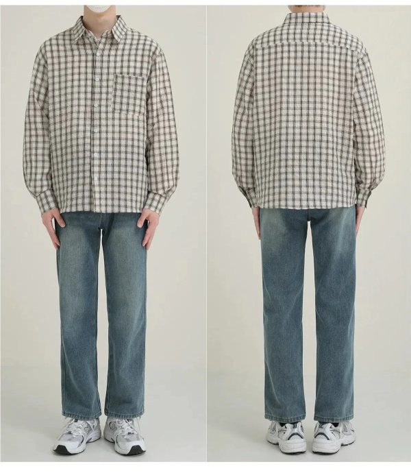 Lightweight Plaid Shirt Online Sale - Image 4