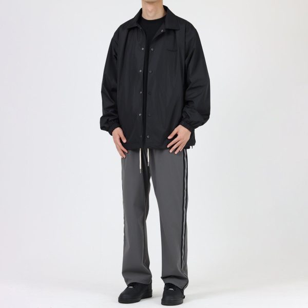 Black Coach Lapel Spring Jacket For Discount - Image 5