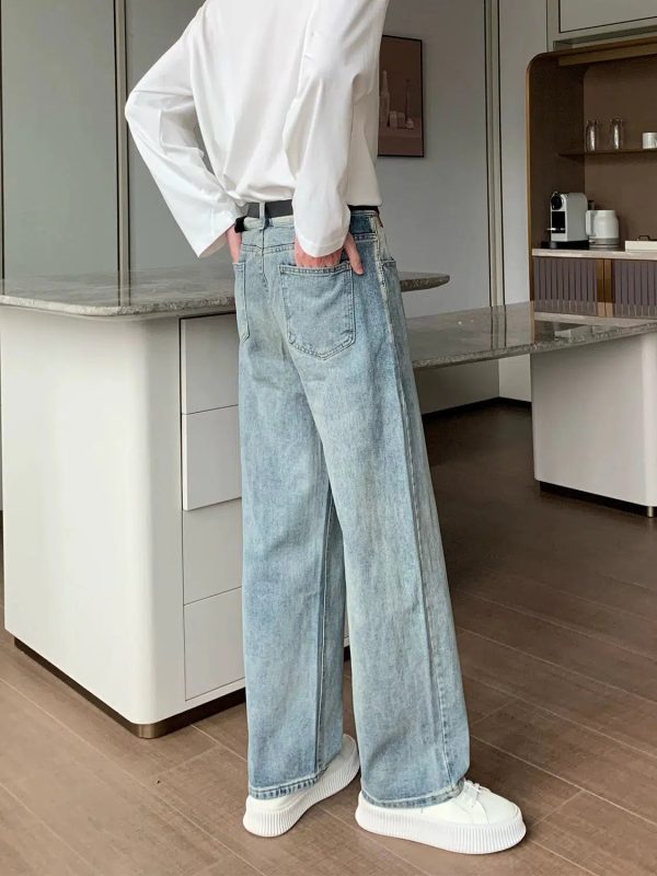 Washed Slim Straight-leg Jeans For Discount - Image 4