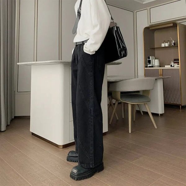 Winter Black Wide Leg Jeans Online - Image 4