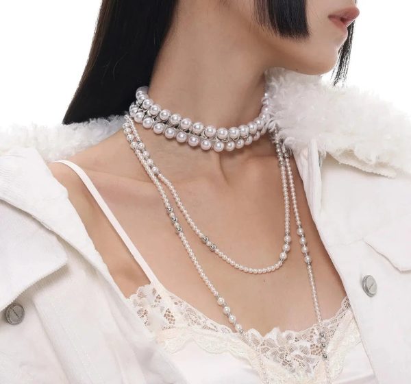 Pearl Stacking Necklace Sale