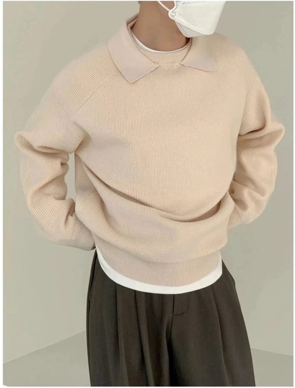 Loose Fit Polo Sweater on Sale - Image 3