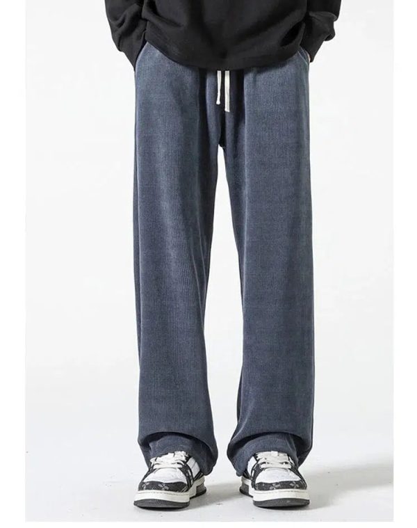 Wide-leg Drawstring Sweatpants Online Sale - Image 4