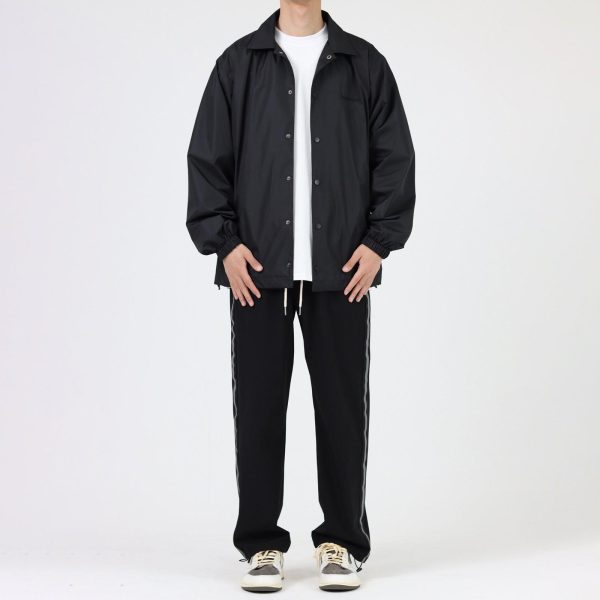 Black Coach Lapel Spring Jacket For Discount - Image 3