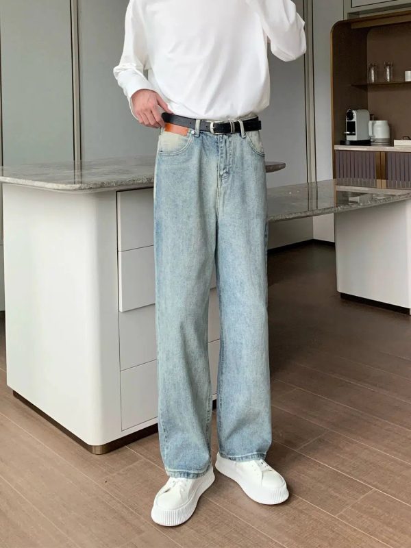 Washed Slim Straight-leg Jeans For Discount - Image 2