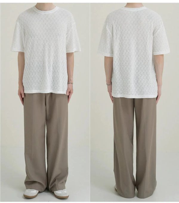 Knitted Lightweight Short-sleeved T-shirt Hot on Sale - Image 4