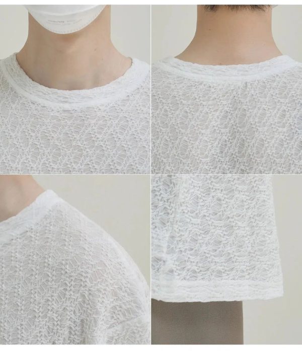 Knitted Lightweight Short-sleeved T-shirt Hot on Sale - Image 5