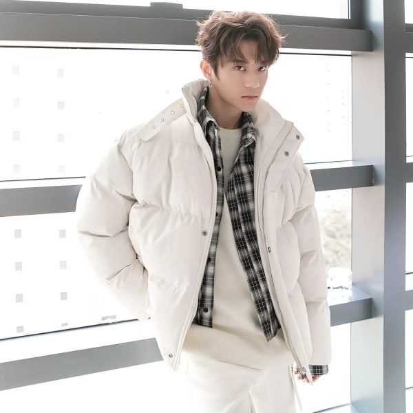 Thickened Two-piece Plaid Puffer Jacket Supply - Image 2