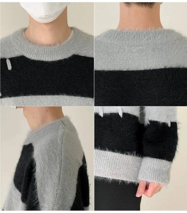 Patch Mohair Striped Sweater Online now - Image 5
