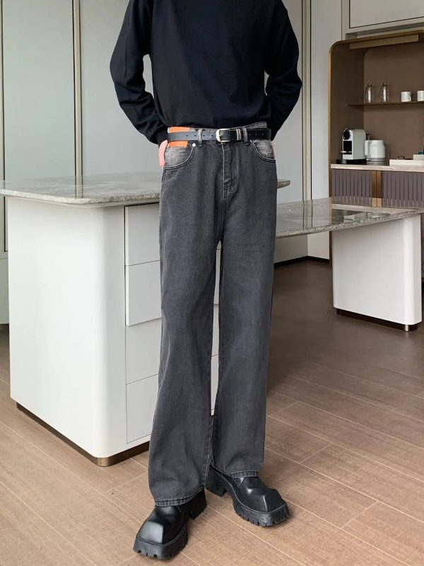 Washed Slim Straight-leg Jeans For Discount - Image 3