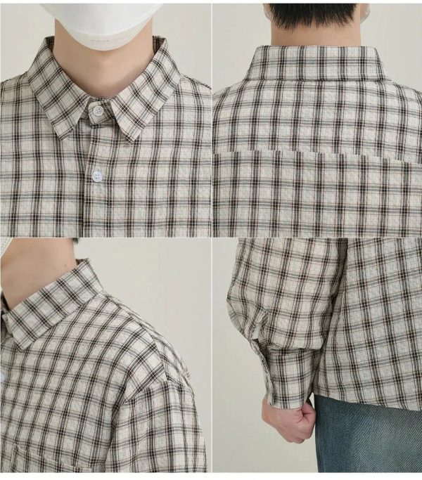 Lightweight Plaid Shirt Online Sale - Image 5