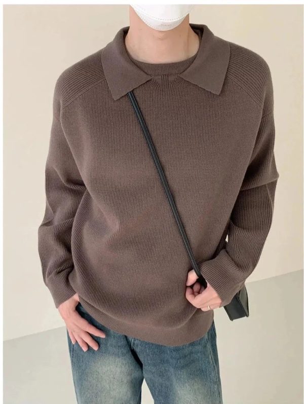 Loose Fit Polo Sweater on Sale - Image 2