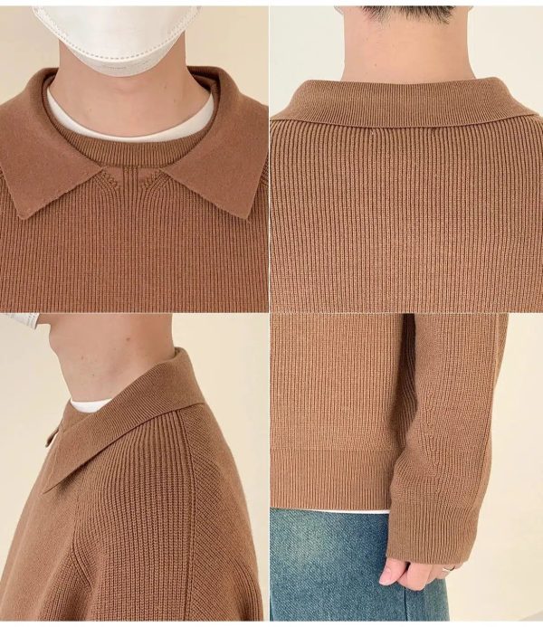 Loose Fit Polo Sweater on Sale - Image 5