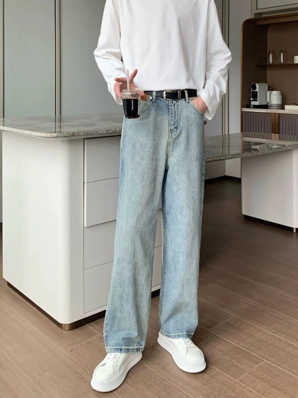 Washed Slim Straight-leg Jeans For Discount - Image 5
