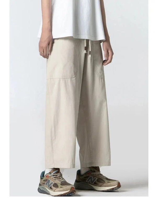 Drawstring Wide Leg Pants Online Sale - Image 3