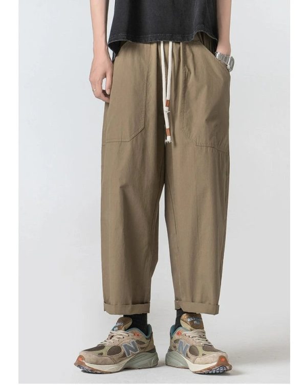 Drawstring Wide Leg Pants Online Sale - Image 4