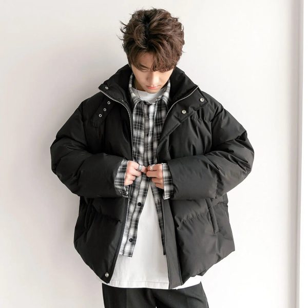 Thickened Two-piece Plaid Puffer Jacket Supply
